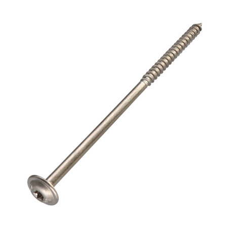 1 x Vite Per Legno Testa Cilindrica Acciaio Inox A2 8X170 Filettata Su 80 T40 Diametro Della Testa: 20