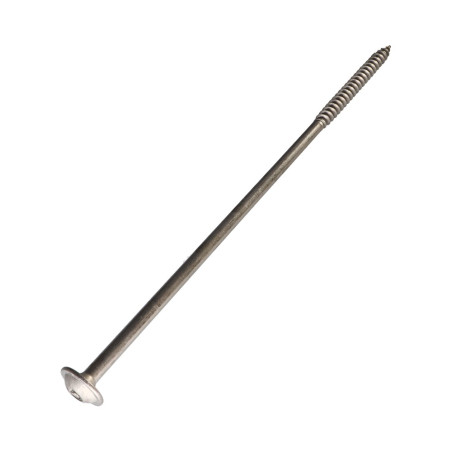1 x Vite Per Legno Testa Cilindrica Acciaio Inox A2 8X220 Filettata Su 80 T40 Diametro Della Testa: 20