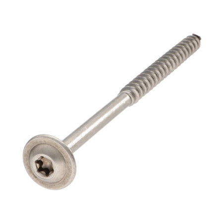 1 x Vite Per Legno Testa Cilindrica Acciaio Inox A2 6X220 Filettata Su 70 T25 Diametro Della Testa: 15