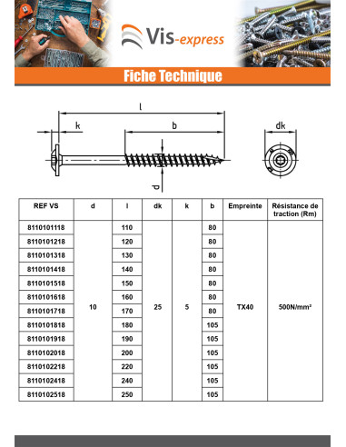 1 x Vite Per Legno Testa Cilindrica Acciaio...