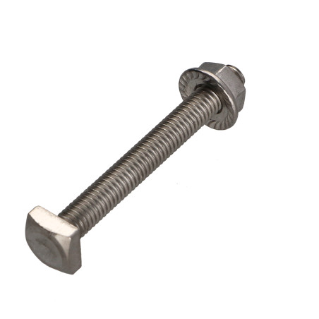 1 x Scatola di 50 T.CAR 6X50 +50 Dado Dentellato M6 Acciaio Inox A2