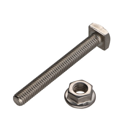 1 x Scatola di 50 T.CAR 6X50 +50 Dado Dentellato M6 Acciaio Inox A2