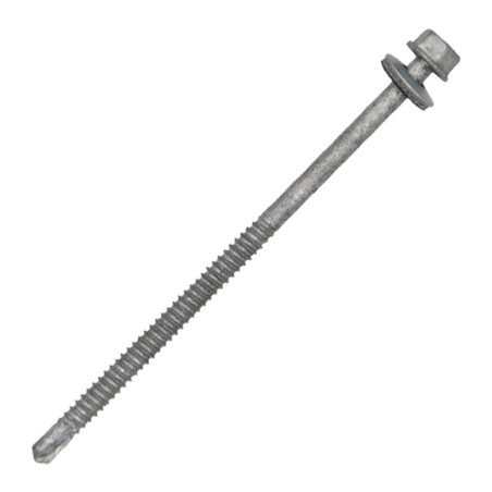 1 x Vite Autoperforante Testa Esagonale Liscio 6,3X125 Elevata Resistenza Alla Corrosione Acciaio Zincato A Caldo