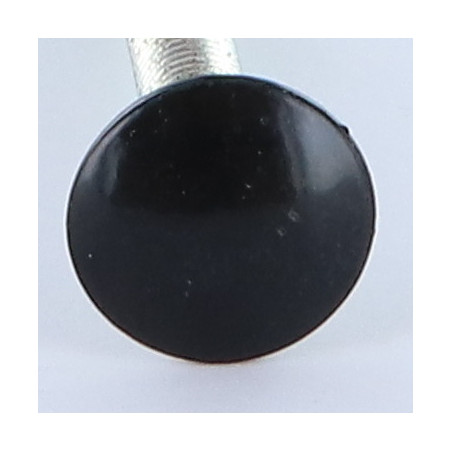 1 x Testa Poelier Con Colletto Quadrato M6X50 Discussione completa Alluminio Laccato Nero Ral9005 Nero Intenso