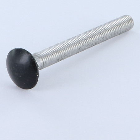 1 x Testa Poelier Con Colletto Quadrato M6X50 Discussione completa Alluminio Laccato Nero Ral9005 Nero Intenso