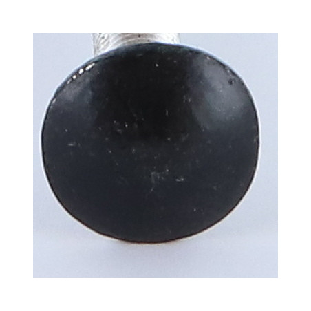 1 x Testa Poelier Con Colletto Quadrato M6X50 Discussione completa Alluminio Laccato Nero Ral9005 Nero Intenso