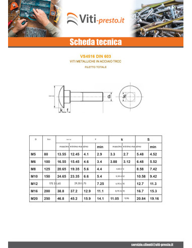 1 x Testa Poelier Con Colletto Quadrato M7X70...