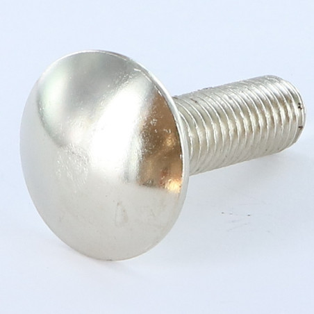 1 x Testa Poelier Con Colletto Quadrato M12X45 Discussione completa Acciaio Nichel