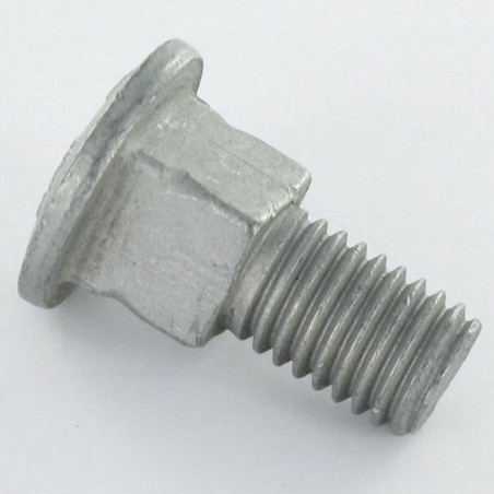 1 x Testa Poelier Con Colletto Quadrato M10X25 Filettata Su 14 Spessore Del Quadrato 10 Acciaio Geomet 500A Senza Ruggine