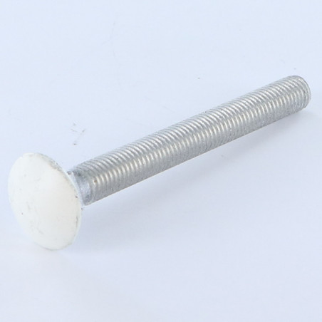 1 x Testa Poelier Con Colletto Quadrato M7X40 Passo 100 Discussione completa Alluminio Ral9016 Bianco Traffico 80%B