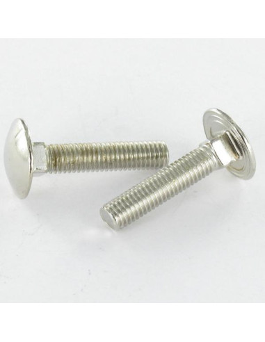 1 x Testa Poelier Con Colletto Quadrato M5X25...