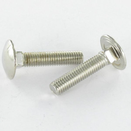 1 x Testa Poelier Con Colletto Quadrato M5X25 Discussione completa Acciaio Nichel