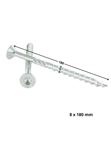 1 x Vite per telaio TEKOR Testa Forata...