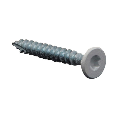 1 x Viti per legno TEKOR Testa Forata Dentellato 5X40 T25 cut Chiodo Anti-Spacco 17 SABBIA Ral9016 Bianco Traffico