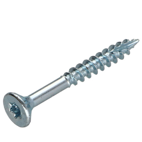 1 x Viti per legno TEKOR Testa Forata Dentellato 4X45 Filettata Su 27 T20 Zincate cut Chiodo Anti-Spacco 17