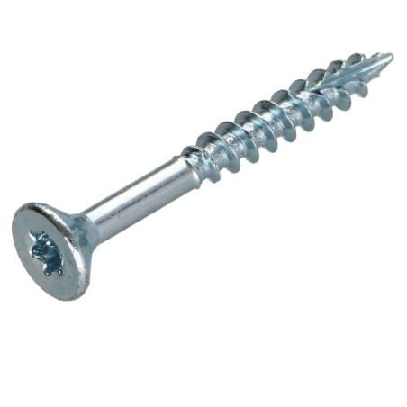 1 x Viti per legno TEKOR Testa Forata Dentellato 4,5X50 Filettata Su 30 T25 Zincate cut Chiodo Anti-Spacco 17