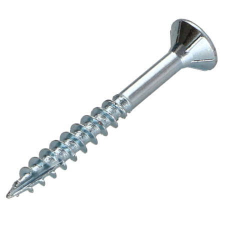 1 x Viti per legno TEKOR Testa Forata Dentellato 4,5X50 Filettata Su 30 T25 Zincate cut Chiodo Anti-Spacco 17