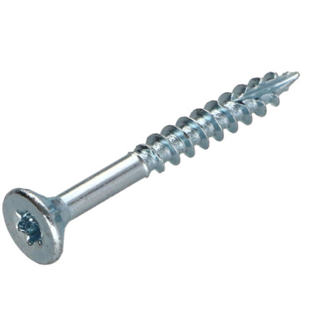 1 x Viti per legno TEKOR Testa Forata Dentellato 4X50 Filettata Su 30 T20 Zincate cut Chiodo Anti-Spacco 17