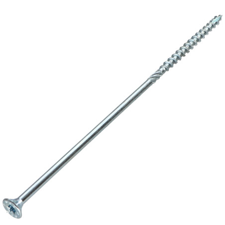 1 x Vite per telaio TEKOR Testa Forata Dentellato T40 8X200 Filettata Su 80 cut Chiodo Anti-Spacco 17 Zincate