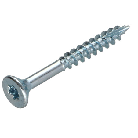 1 x Viti per legno TEKOR Testa Forata Dentellato 5X45 Filettata Su 27 T25 Zincate cut Chiodo Anti-Spacco 17