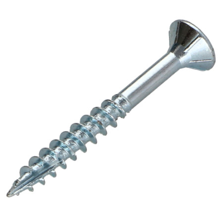 1 x Viti per legno TEKOR Testa Forata Dentellato 5X45 Filettata Su 27 T25 Zincate cut Chiodo Anti-Spacco 17