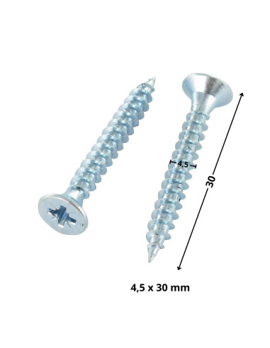 1 x Vite Per Legno E Truciolato Testa Forata...