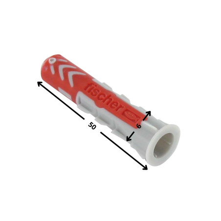 1 x Tassello Nylon DUOPOWER Fischer 6X50 Senza Vite