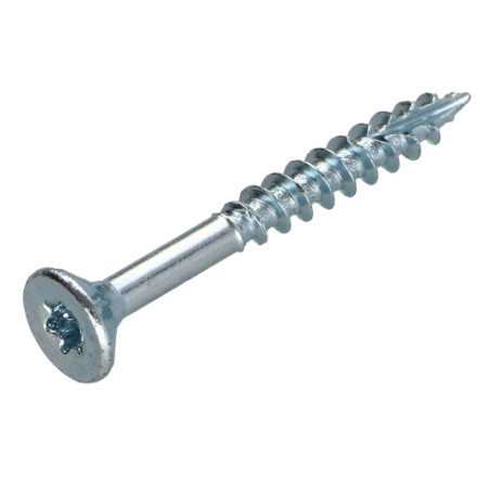 1 x Viti per legno TEKOR Testa Forata Dentellato 5X50 Filettata Su 30 T25 Zincate cut Chiodo Anti-Spacco 17