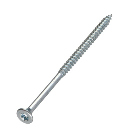 1 x Viti per legno TEKOR Testa Forata Dentellato 5X90 Filettata Su 60 T25 Zincate cut Chiodo Anti-Spacco 17