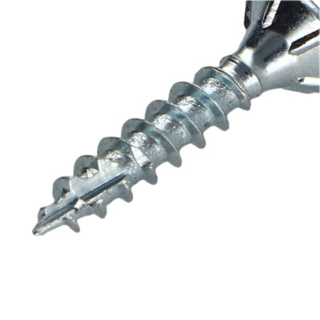 1 x Viti per legno TEKOR Testa Forata Dentellato 5X25 T20 Zincate Discussione completa cut Chiodo Anti-Spacco 17