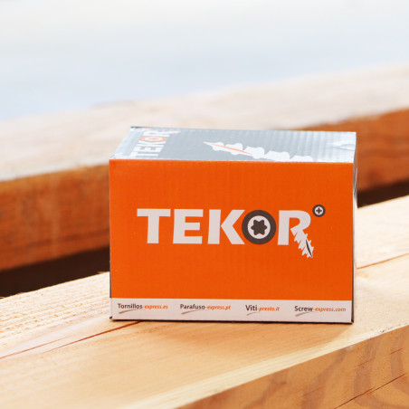 1 x Viti per legno TEKOR Testa Forata Dentellato 5X40 T25 Zincate Discussione completa cut Chiodo Anti-Spacco 17