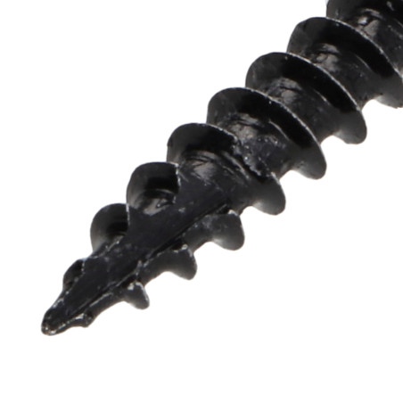 1 x Viti per legno TEKOR Testa Forata Dentellato 4X35 T20 Acciaio Zincato Nero Discussione completa cut Chiodo Anti-Spacco