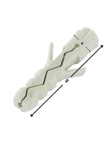 1 x Tassello Nylon 8X40 Senza Flangia