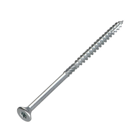1 x Viti per legno TEKOR Testa Forata Dentellato 5X100 Filettata Su 60 T25 Zincate cut Chiodo Anti-Spacco 17
