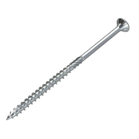 1 x Viti per legno TEKOR Testa Forata Dentellato 5X100 Filettata Su 60 T25 Zincate cut Chiodo Anti-Spacco 17