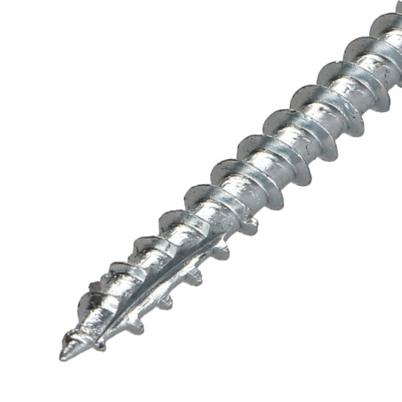 1 x Viti per legno TEKOR Testa Forata Dentellato 5X100 Filettata Su 60 T25 Zincate cut Chiodo Anti-Spacco 17