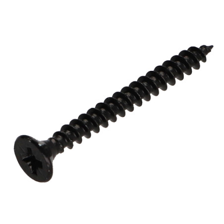1 x Vite Per Legno E Truciolato Testa Forata Pozi PZ6 6X45 Discussione completa Acciaio Zincato Nero
