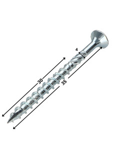 Vite per telaio TEKOR Testa Forata Dentellato T20 4X35... 2