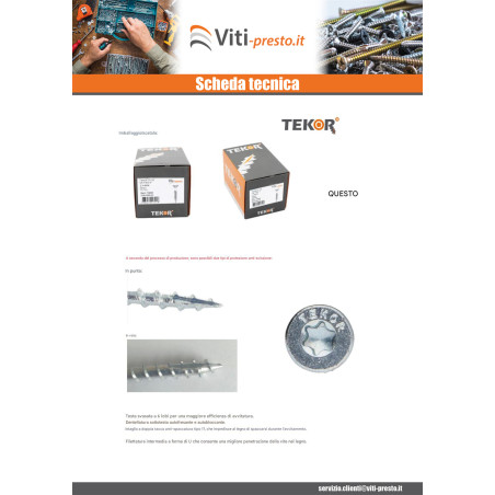 1 x Viti per legno TEKOR Testa Forata Dentellato 4X20 T20 Acciaio Zincato Nero Discussione completa cut Chiodo Anti-Spacco