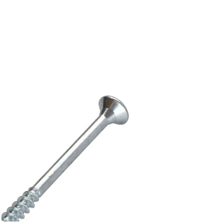 1 x Viti per legno TEKOR Testa Forata Dentellato 5X80 Filettata Su 48 T25 Zincate cut Chiodo Anti-Spacco 17