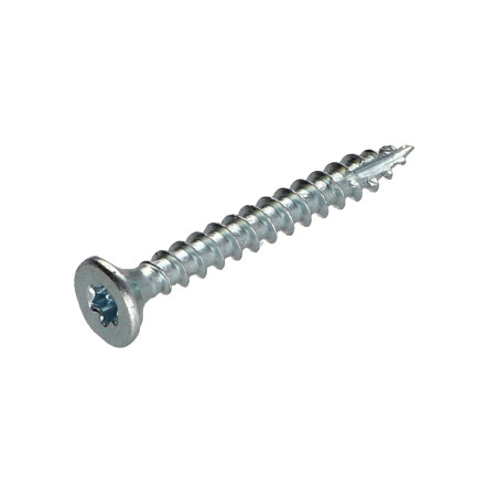 1 x Viti per legno TEKOR Testa Forata Dentellato 4,5X40 T25 Zincate Discussione completa cut Chiodo Anti-Spacco 17