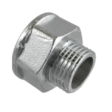 1 x Capezzolo esagonale ridotto Figura 246 Maschio/Femmina 15x21 (1/2") X 20x27 (3/4") Ottone Cromato