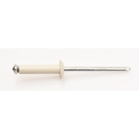 1 x Rivetto A Strappo Peel GOSTAR Barra Filettata Alluminio Acciaio Testa tonda standard 4X25 Ral9002 Bianco Grigiastro