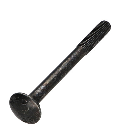 1 x Testa Poelier Con Colletto Quadrato M5X55 Filettatura Parziale Acciaio Zincato Nero