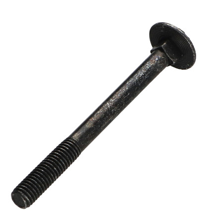 1 x Testa Poelier Con Colletto Quadrato M5X55 Filettatura Parziale Acciaio Zincato Nero
