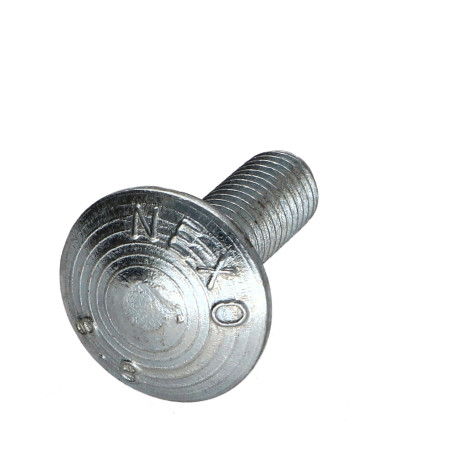 1 x Testa Poelier Con Colletto Quadrato M10X30 Filettatura Parziale Classe 8.8 Zincate