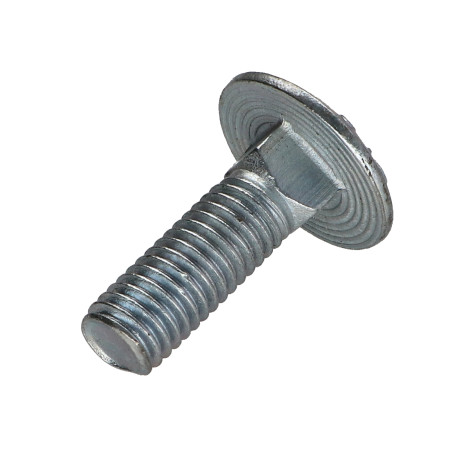 1 x Testa Poelier Con Colletto Quadrato M10X30 Filettatura Parziale Classe 8.8 Zincate