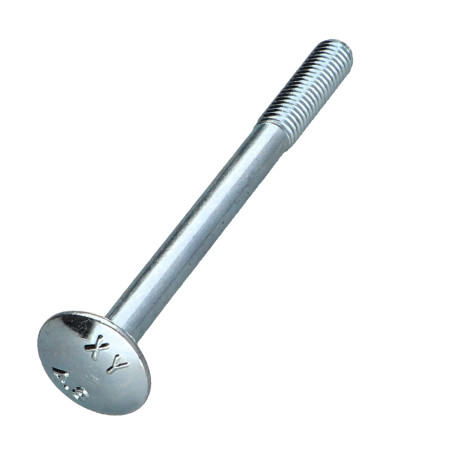 1 x Testa Poelier Con Colletto Quadrato M5X60 Filettatura Parziale Zincate