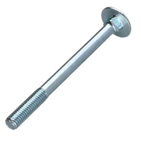 1 x Testa Poelier Con Colletto Quadrato M5X60 Filettatura Parziale Zincate