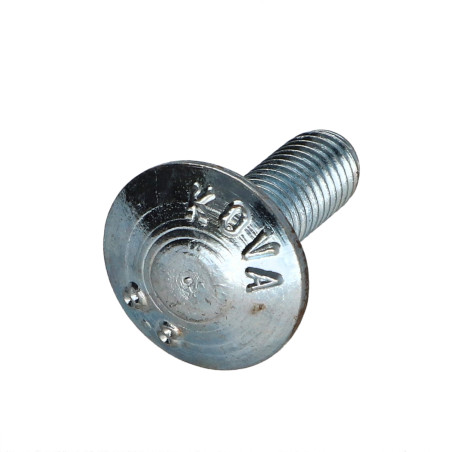 1 x Testa Poelier Con Colletto Quadrato M8X25 Filettata Su 22 Filettatura Parziale Classe 8.8 Zincate